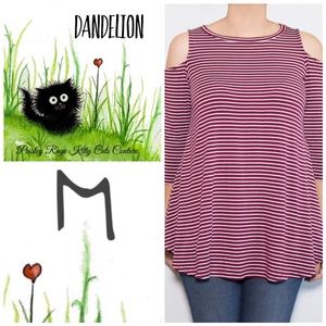 BNWT Cold Shoulder Swing Top with 3/4 sleeves